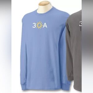30A Men’s Comfort Colors Long Sleeve T-Shirt Blue Unisex Shirt XL